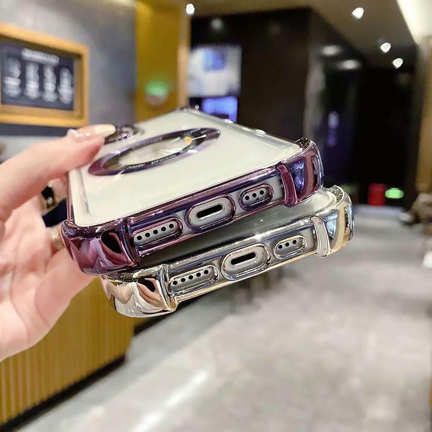 Eiyikof iPhone 11 Case Purple Magnetic Clear Shockproof Military-Grade
