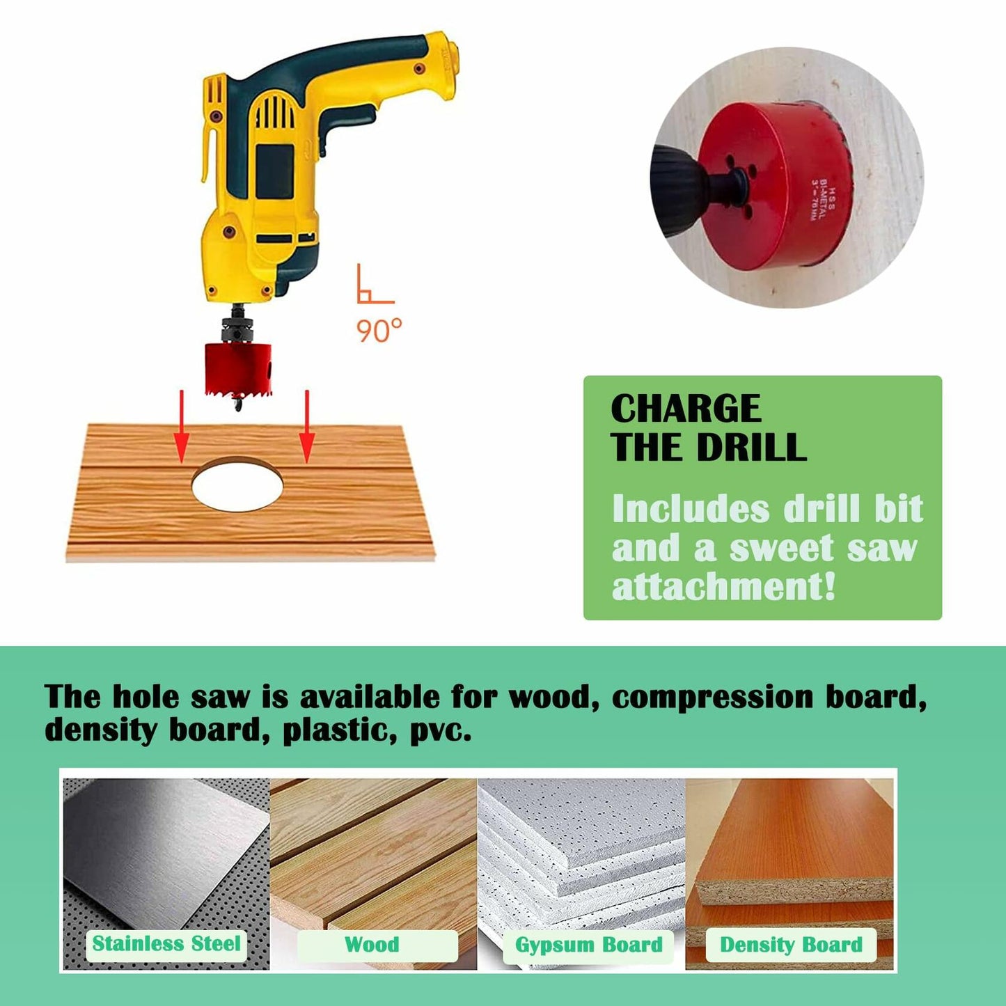 Cord Hider Kit, 2-3/8" Wall TV Cable Management with Drill Attachment