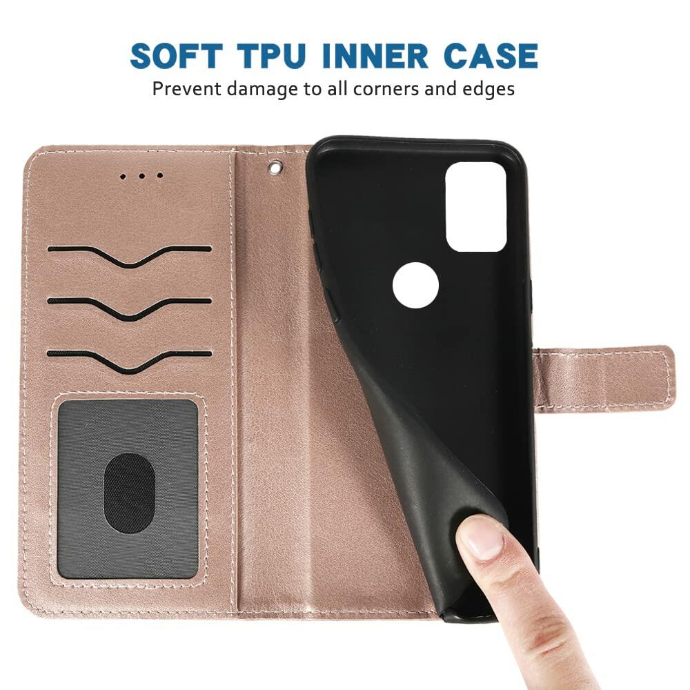 FDCWTSH Ulefone Note 11P Wallet Case Rose Gold Leather Flip Cover