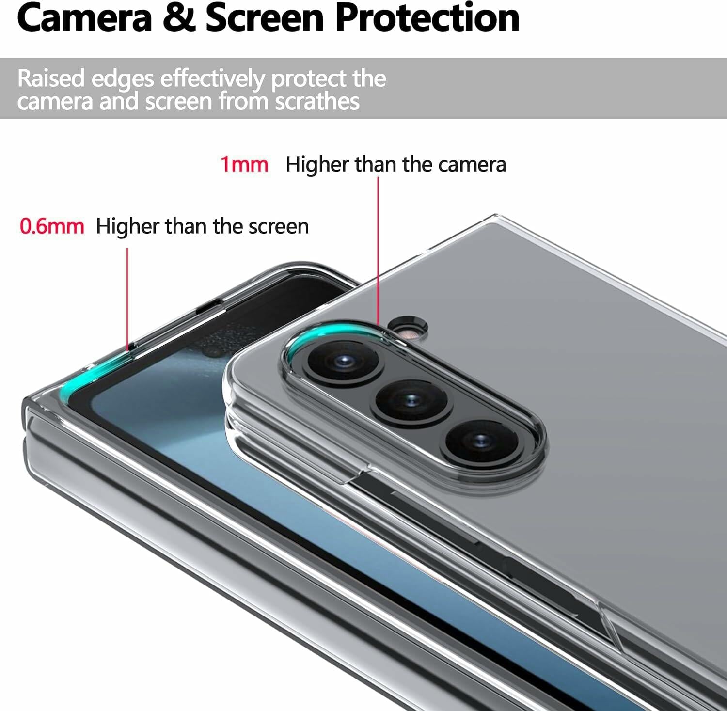 Clear Case Samsung Galaxy Z Fold 6 Ultra-thin Transparent Hard PC Cover