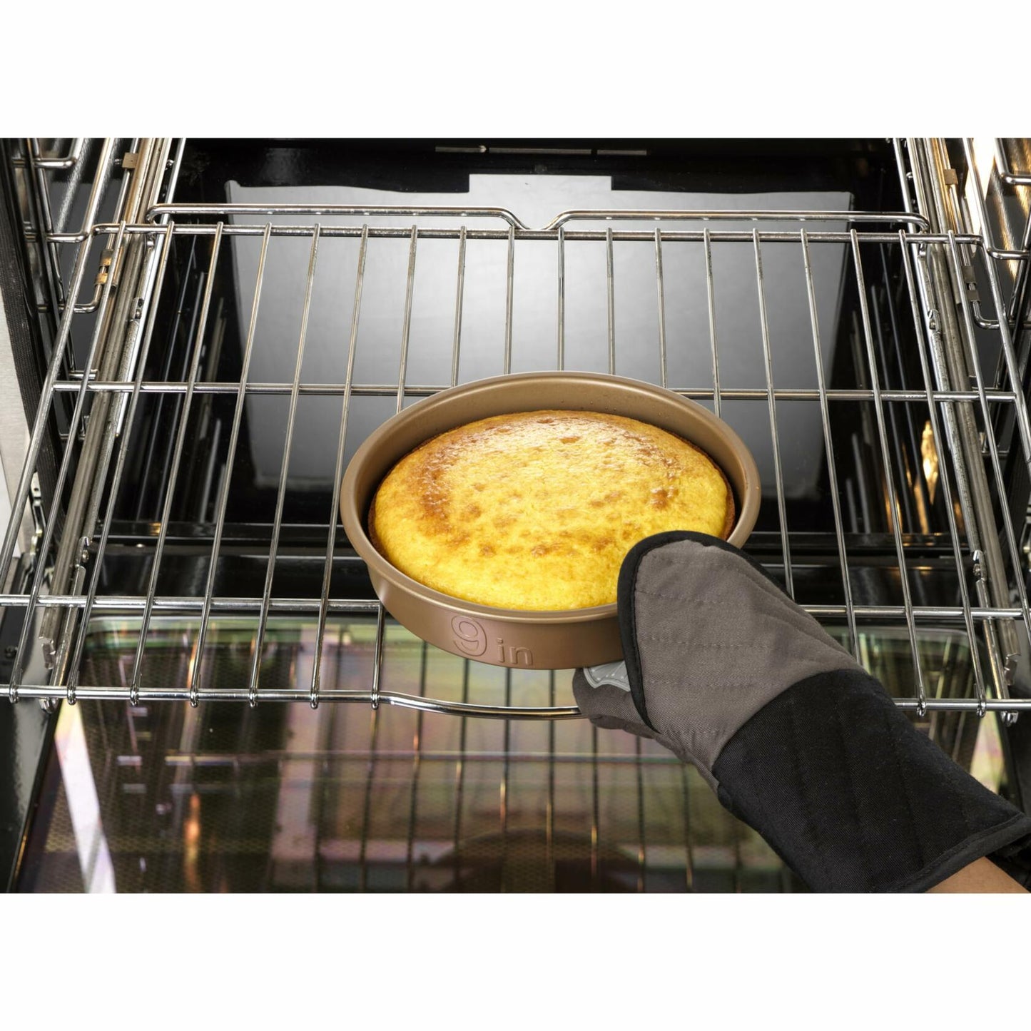 GoodCook BestBake 9" Nonstick Textured Carbon Steel Round Pan, Bronze