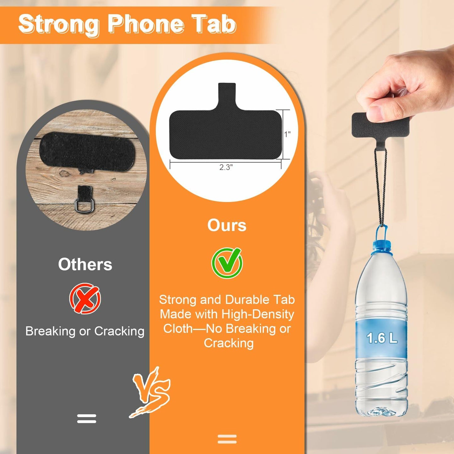 YFWE Clip and Go Strap for Phone with Wallet Crossbody Adjustable Neck M