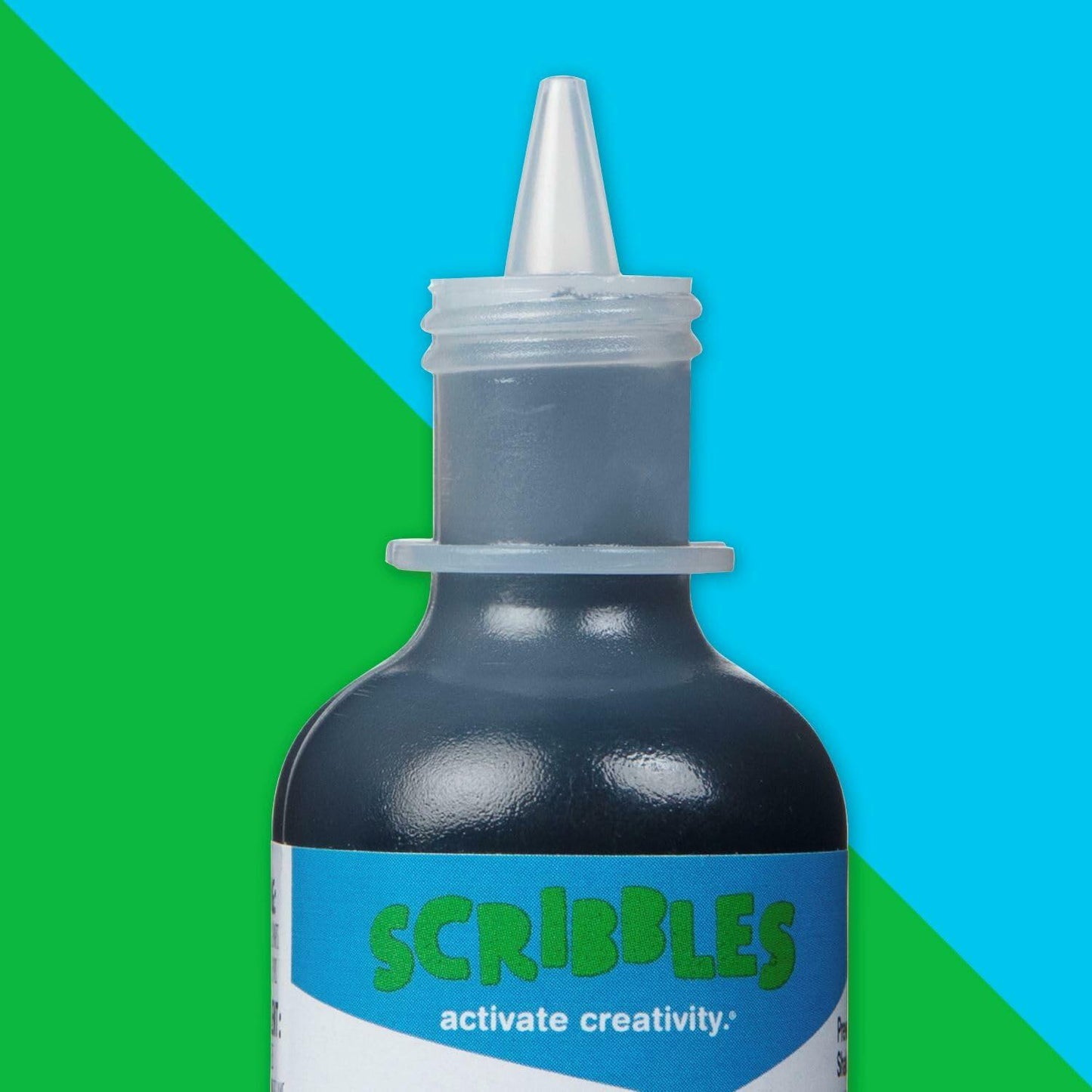 Scribbles 1oz 3D Fabric Paint Shiny Black - Dimensional, Permanent