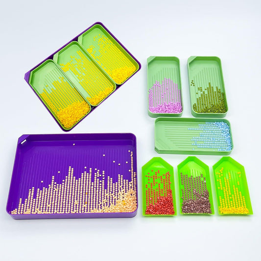 KTCLCATF 7PCS Diamond Art Tools Kit Green - Diamond Trays & Glue Accessory
