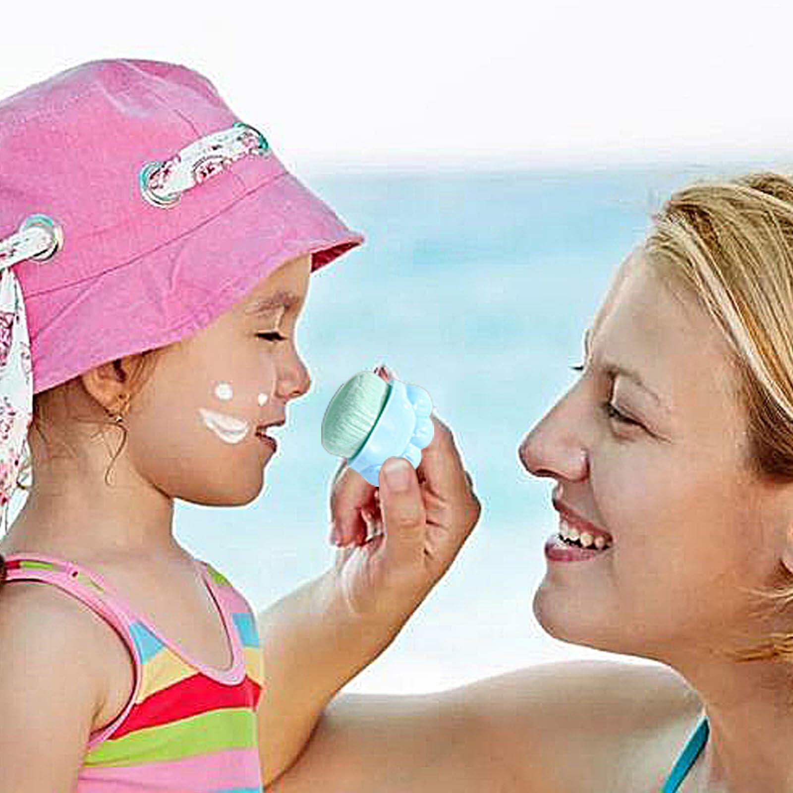 3 Pack Sunscreen Applicator Brushes for Kids with Protective Caps - New