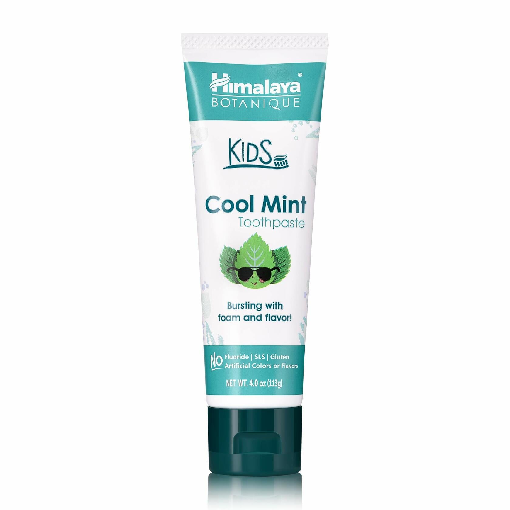 Himalaya Botanique Kids Toothpaste 4oz Cool Mint Fluoride-Free Vegan SLS Free