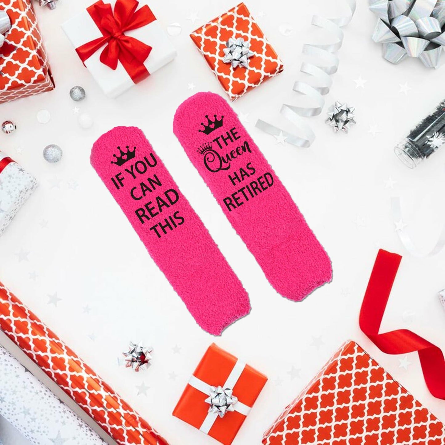 Huahui Women's Retirement Socks Queen Gift One Size