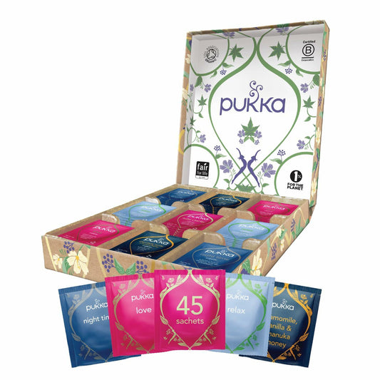 Pukka Organic Relax Herbal Tea Bags, 45 Count, New, Caffeine-Free, Herbal