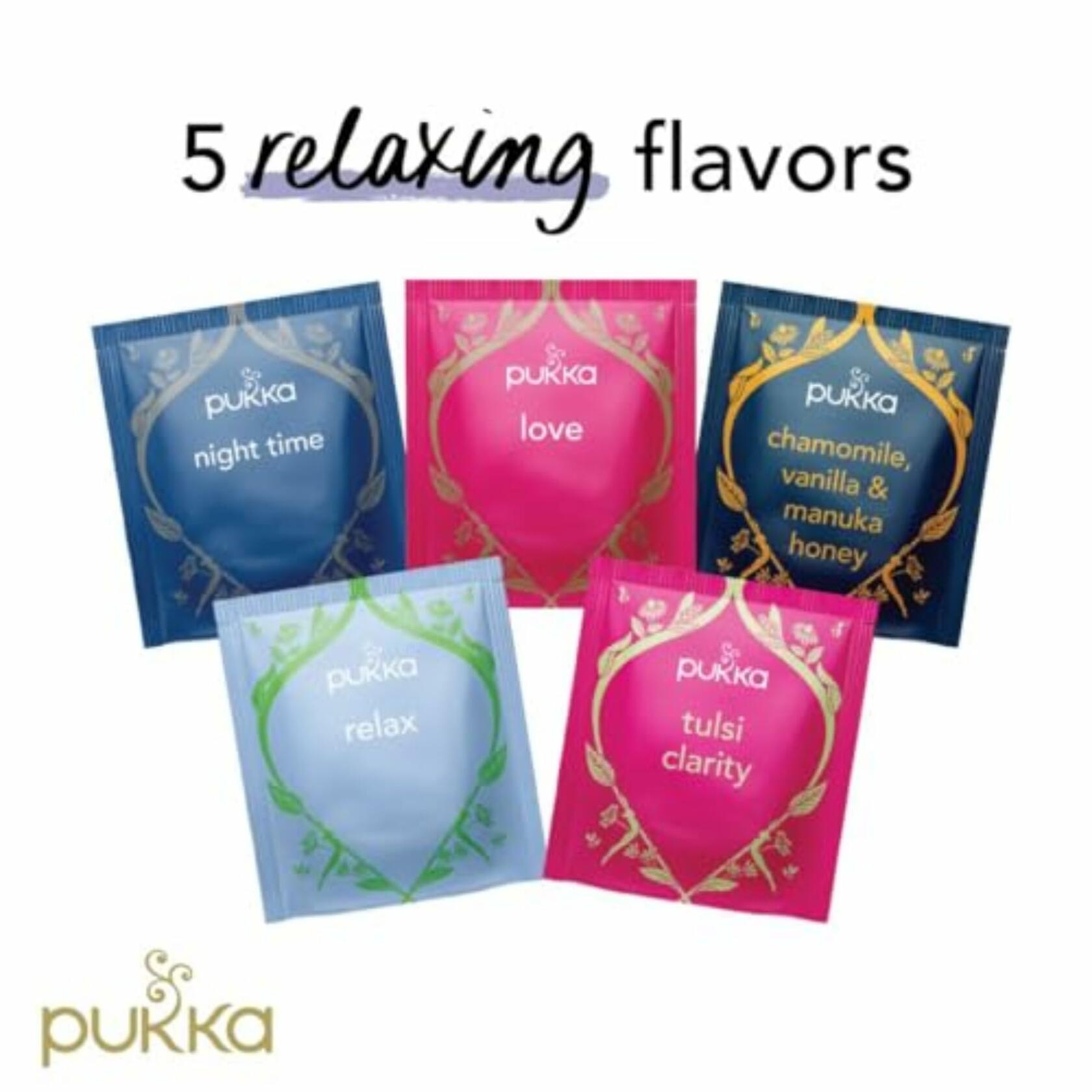 Best Before 06/2026 Pukka Organic Relax Herbal Tea Caffeine Free 45 Bags New