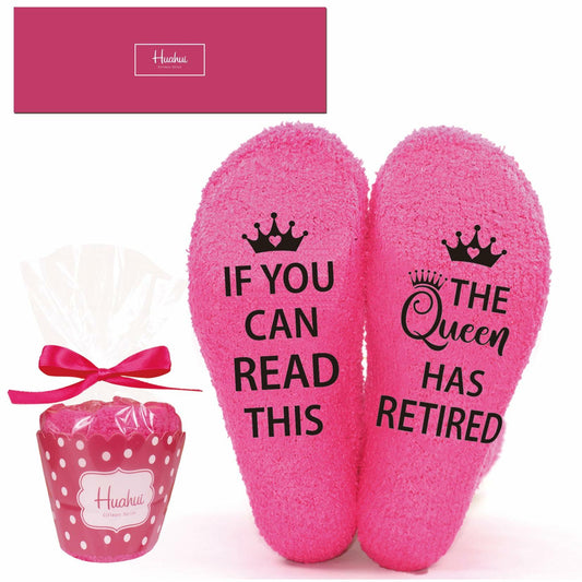 Huahui Women's Retirement Socks Queen Gift One Size