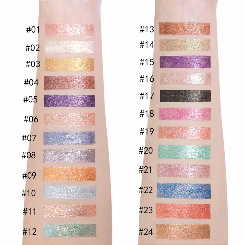 evpct 10# Silver Grey Liquid Glitter Eyeshadow Stick Waterproof Long Lasting