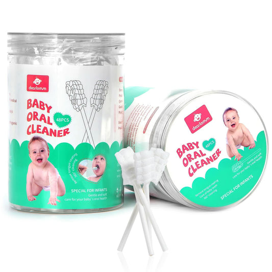 dearlomum Baby Tongue Cleaner 48PCS Disposable Infant Oral Dental Care Stick