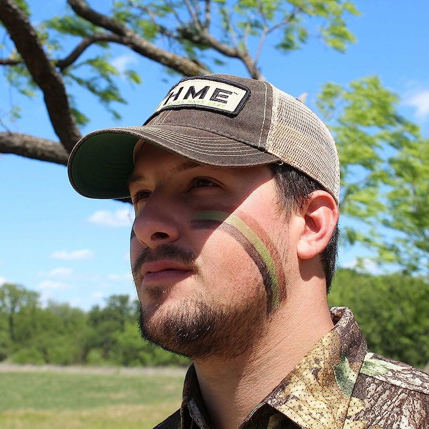 HME 3-Color Camo Face Paint Stick - Mess-Free, Long-Lasting Concealment Makeup