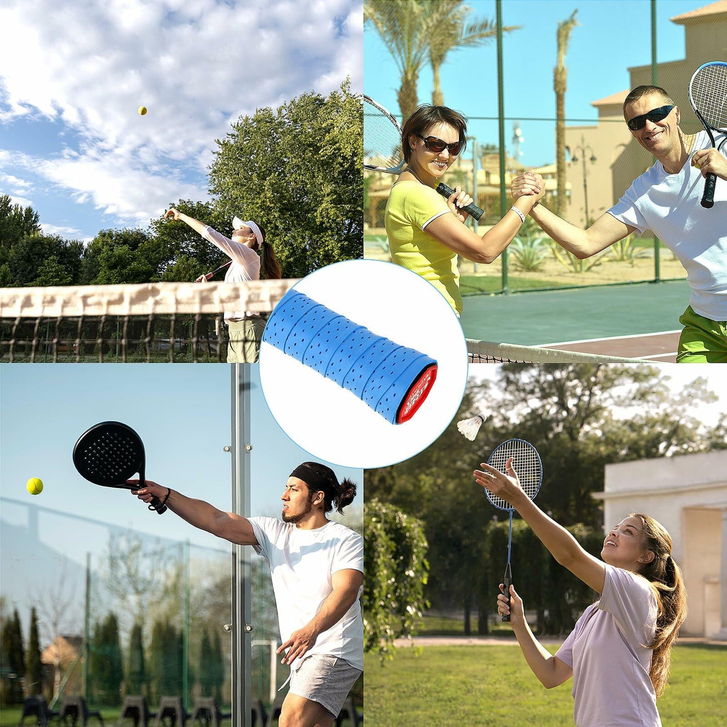 Qianyu 6 Pack Soft Grip Tape Overgrip Pickleball Tennis Racket Anti Slip