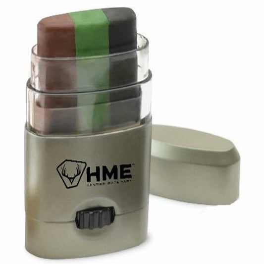 HME 3-Color Camo Face Paint Stick - Mess-Free, Long-Lasting Concealment Makeup