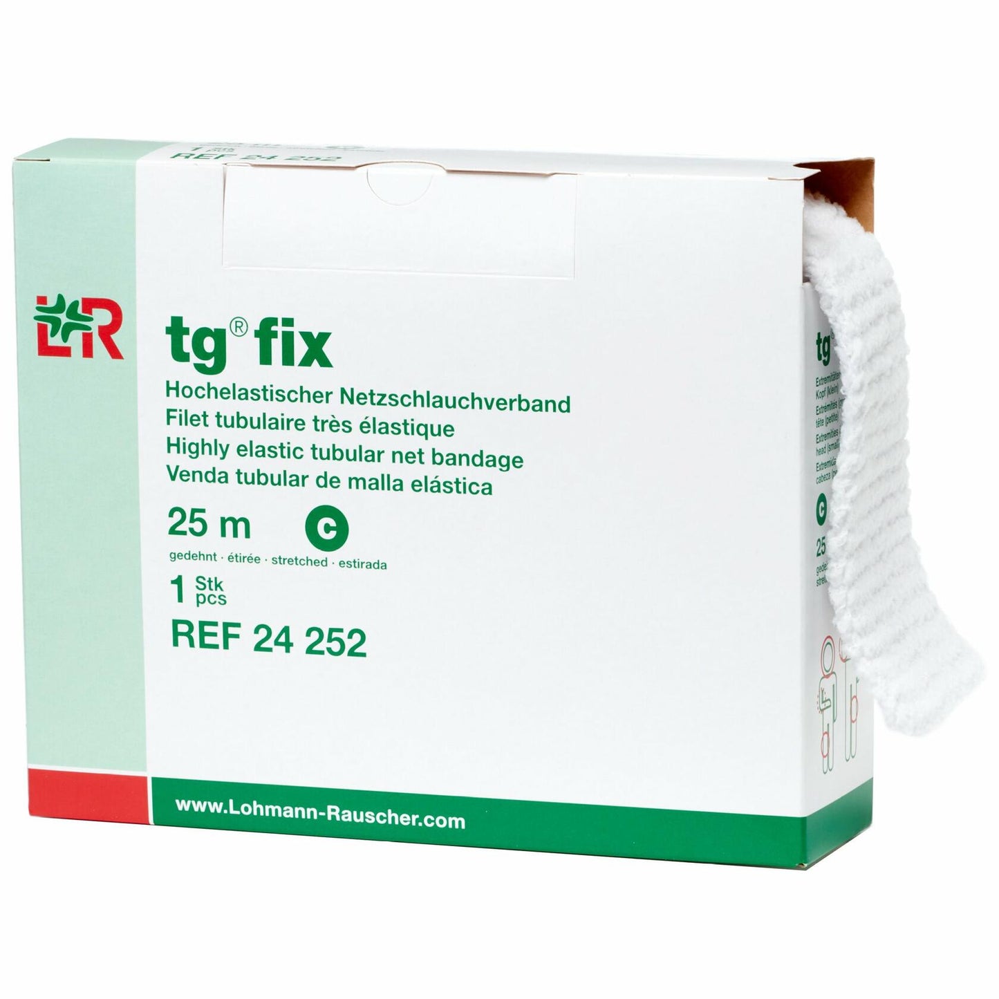 BB05/27 Lohmann & Rauscher tg Fix Net Tubular Bandage Elastic Size C 65cm x 25m