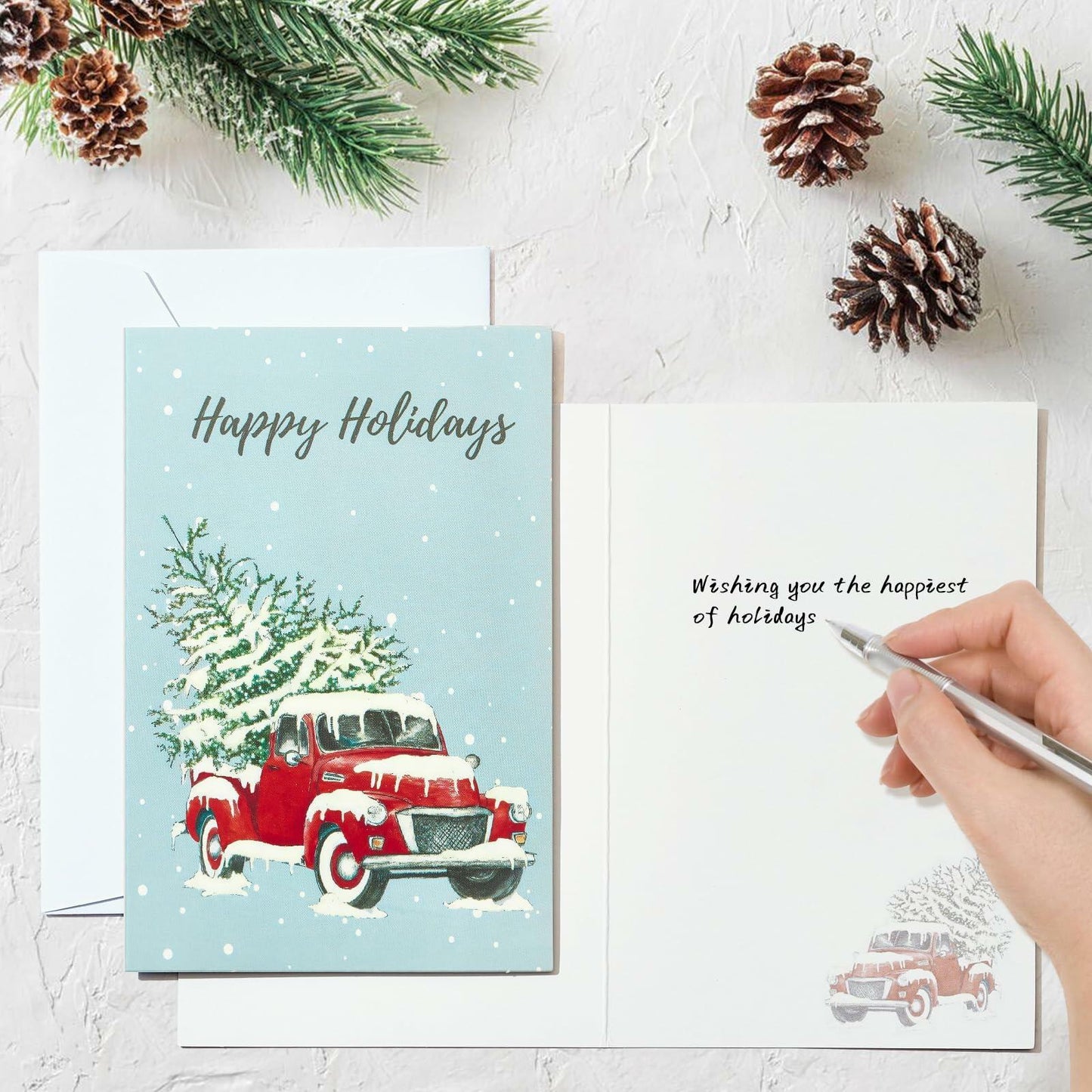 STYPOP Boxed Christmas Cards 24-Pack 4x6" Blank Inside Assorted Designs