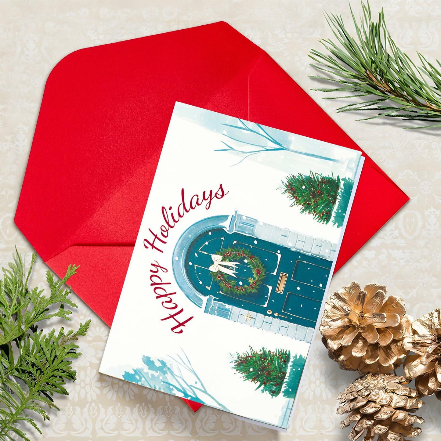 STYPOP Boxed Christmas Cards 24-Pack 4x6" Blank Inside Assorted Designs