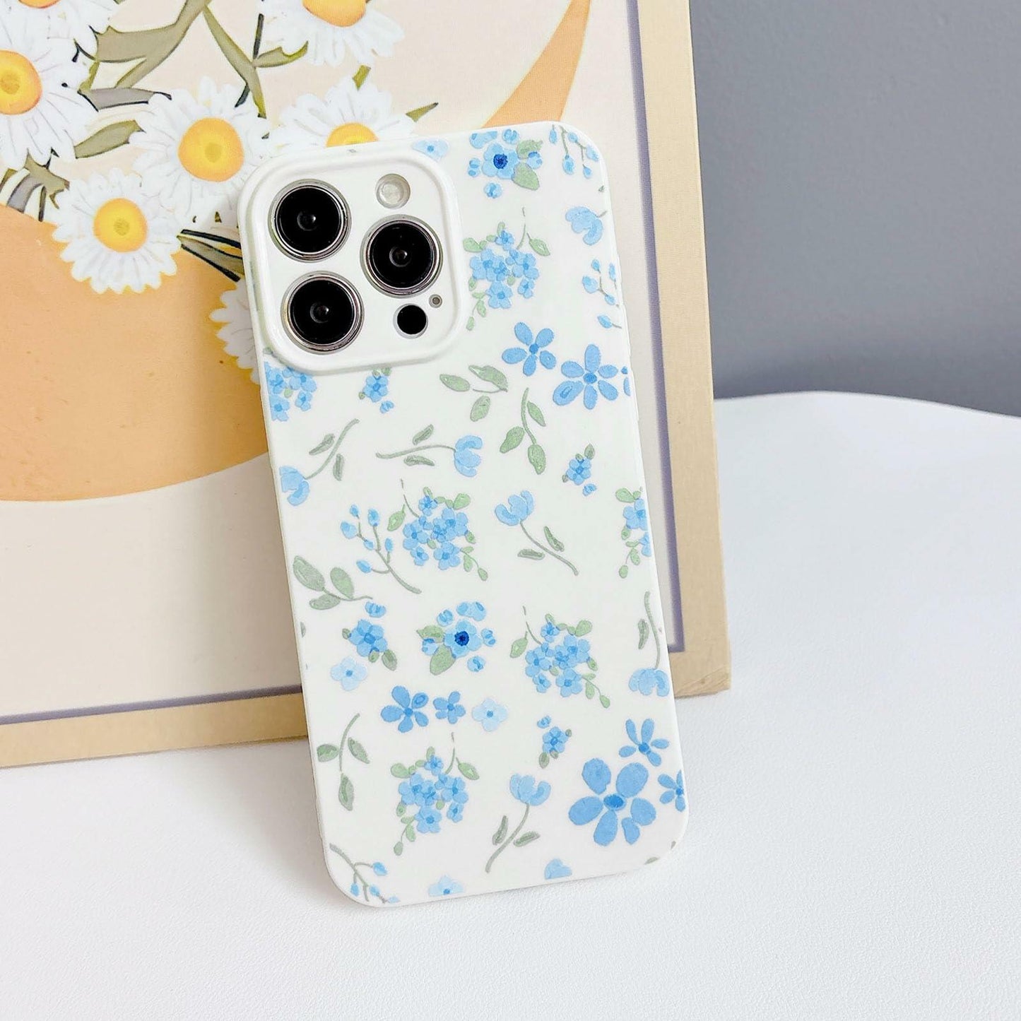 SPOBIT iPhone 15 Pro Max Case Floral Retro Oil Painting TPU Shockproof Cover