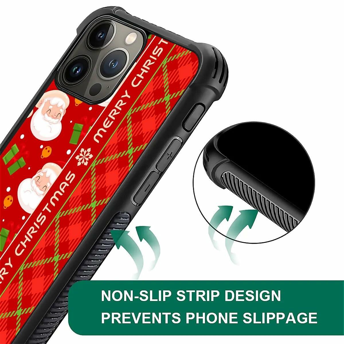 ZHEGAILIAN iPhone 15 Pro Max Case Military-Grade Shockproof Santa Claus