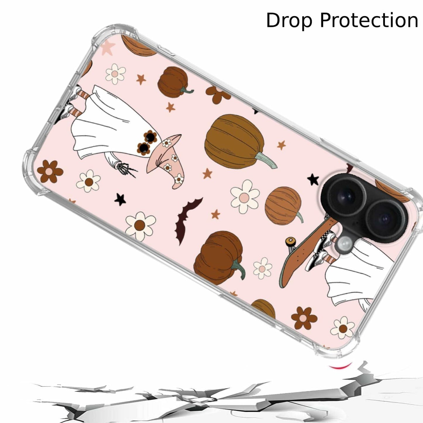 GialCenik iPhone 16 TPU Ghost Cowboy Phone Case - Black - New
