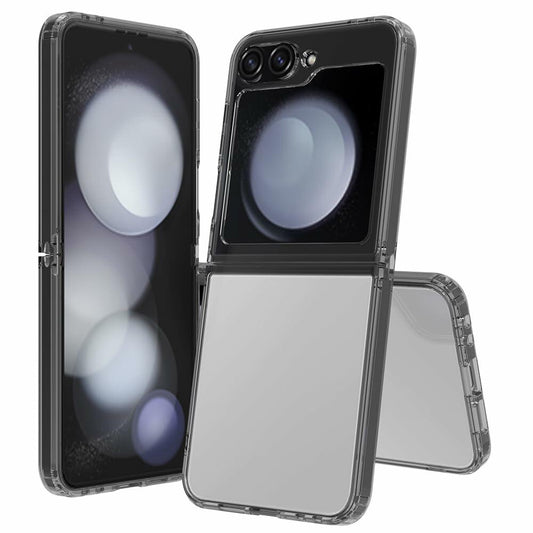 Sucnakp Samsung Galaxy Z Flip 6 Case Clear Back TPU Bumper Cover YKL Gray