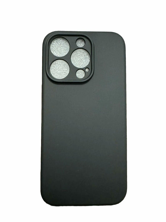 SriServ iPhone 15 Pro Case 6.1 Black Silky Silicone Slim Fit Protective