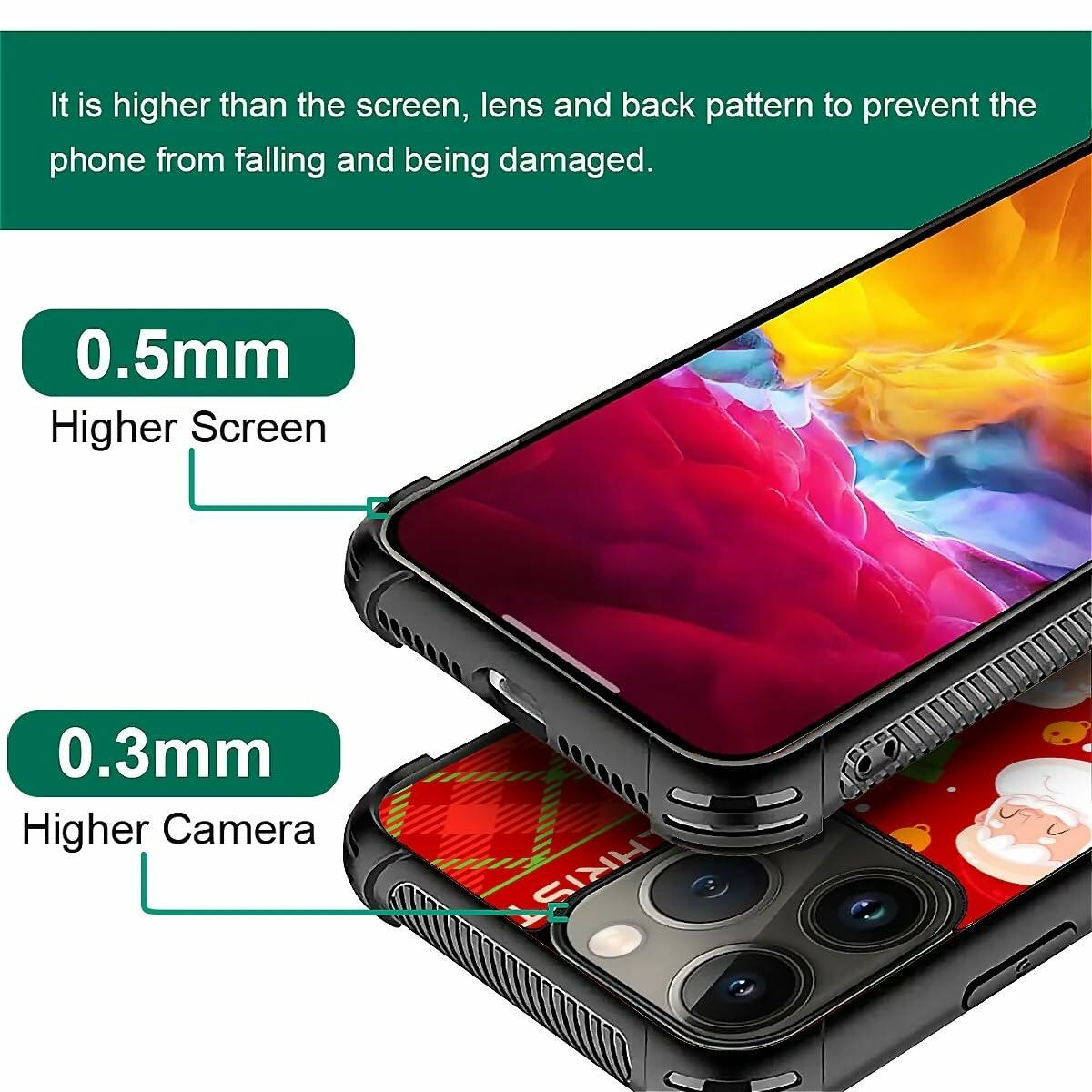 ZHEGAILIAN iPhone 15 Pro Max Case Military-Grade Shockproof Santa Claus