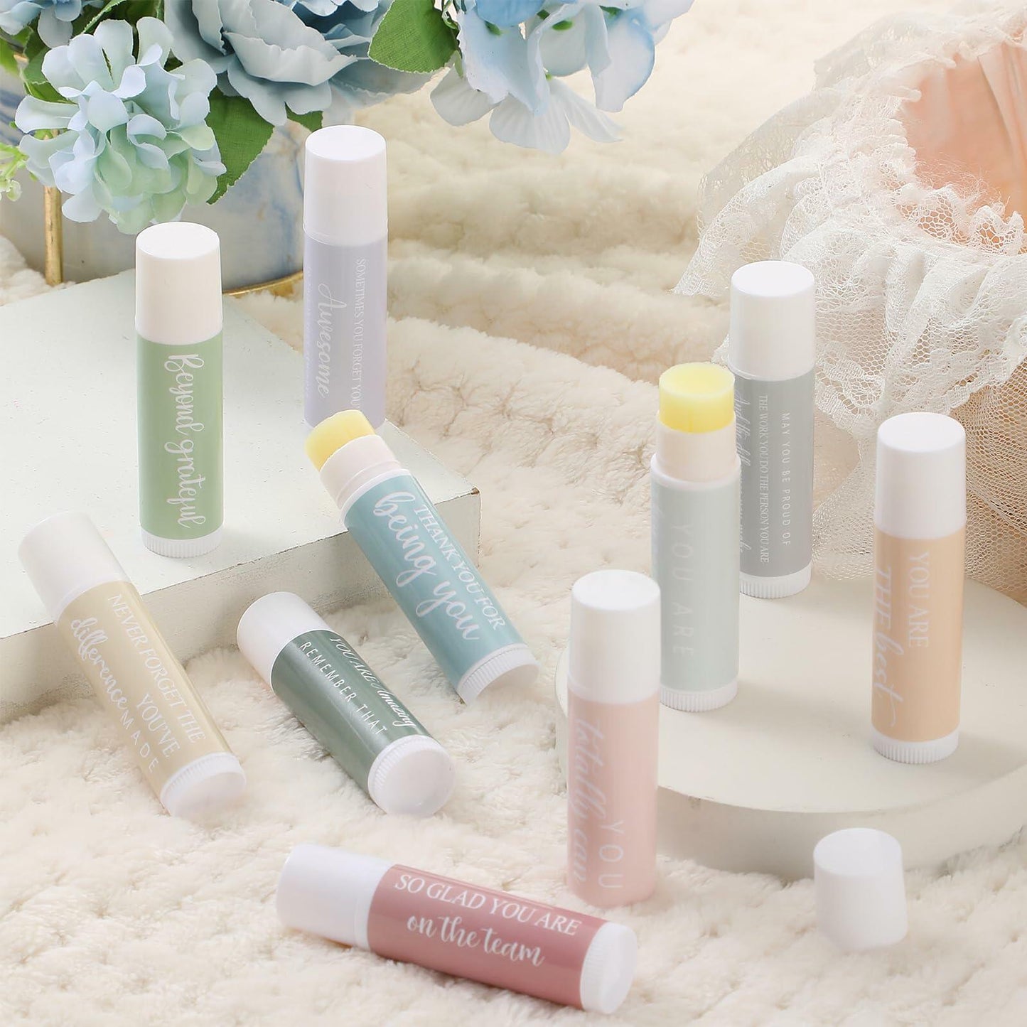 Dansib Lip Balm 100 Sets Bulk Employee Appreciation Gifts Moisturizing