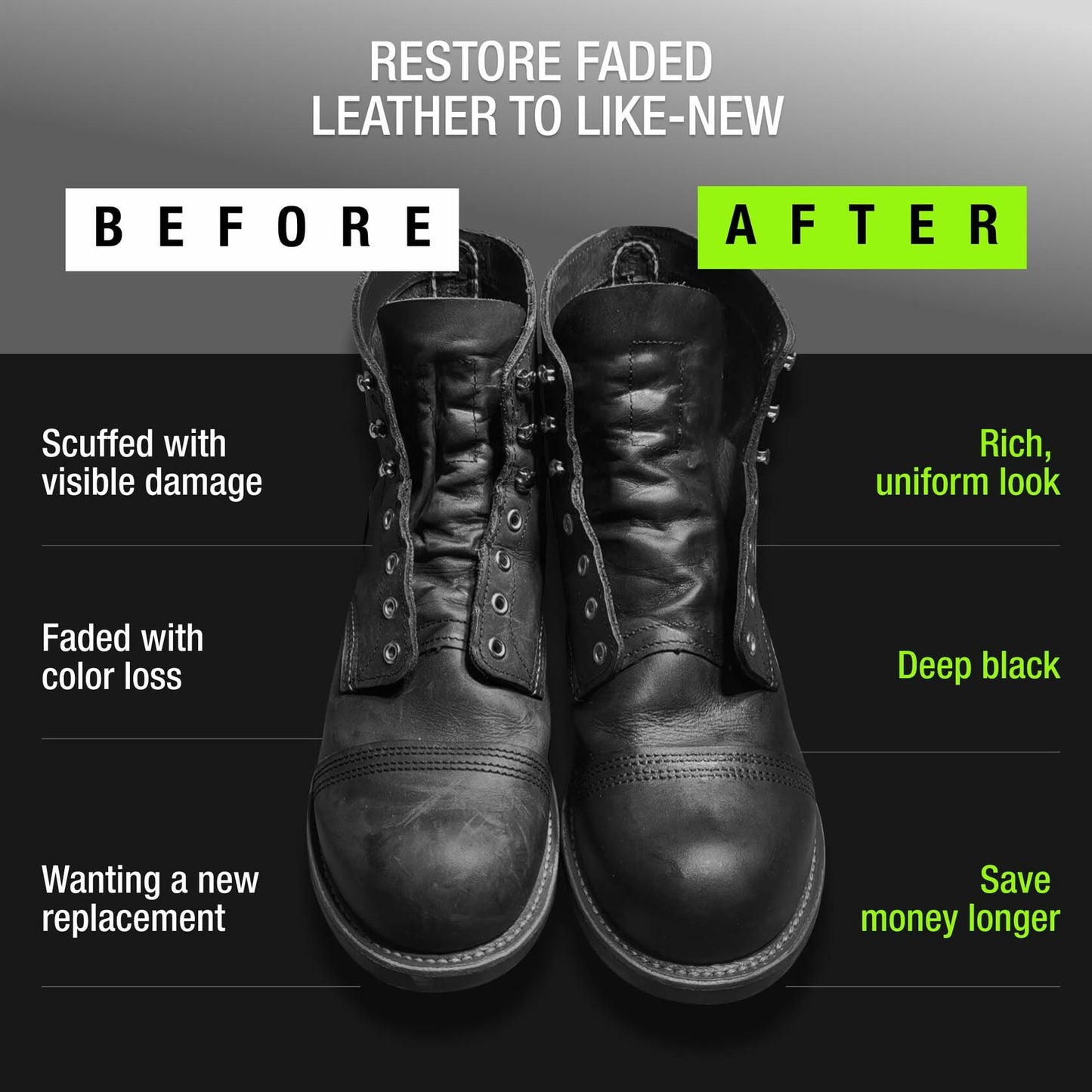 Griffin Black Leather Dye 2.5oz Permanent for Shoes Boots Repair Scuffs