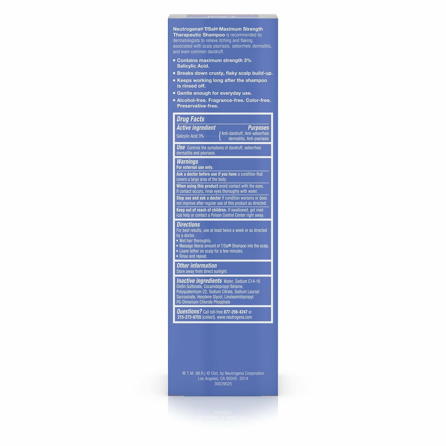 BestBy06/26 Neutrogena T/Sal Therapeutic Shampoo 4.5oz Scalp Build-Up Control