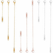 Dimeho 9 Pc Necklace Extender Set Silver Gold Lobster Clasp 2-6 Inch