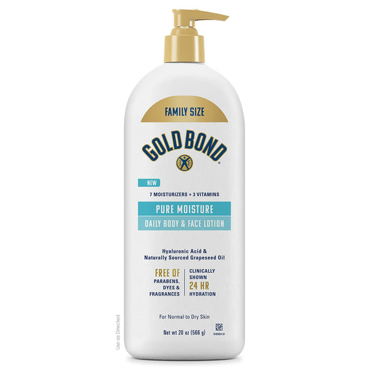 Gold Bond Pure Moisture Lotion 20 oz Pump Bottle Ultra-Lightweight Daily Care