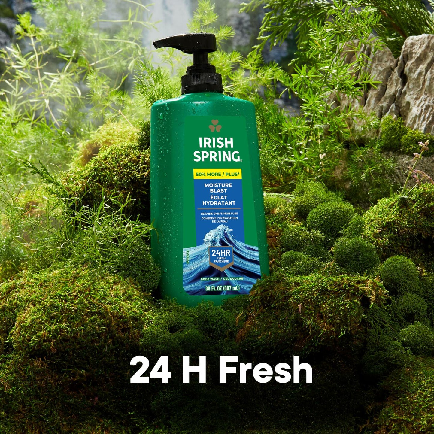 Irish Spring Men's Body Wash Moisture Blast for Men, Feel Fresh 30oz Pump
