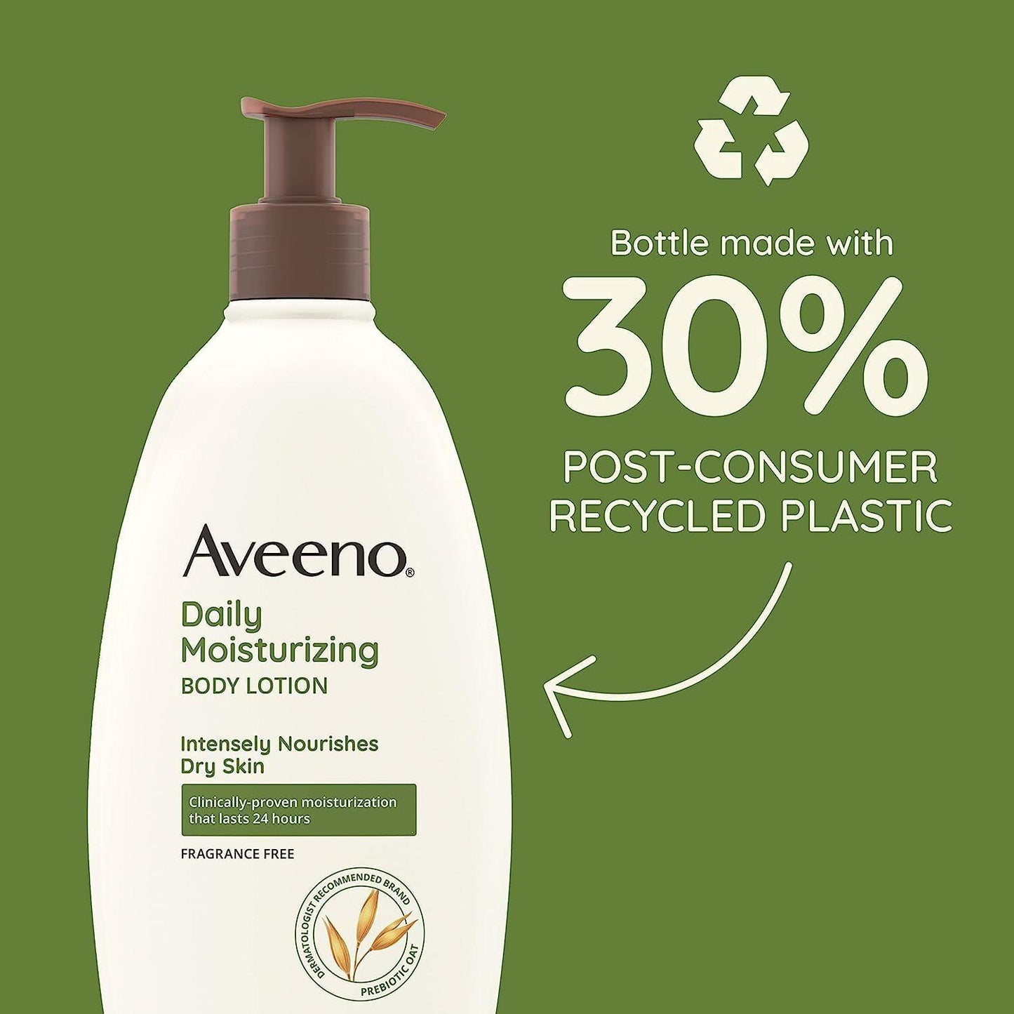 Aveeno Daily Moisturizing Lotion Fragrance-Free with Soothing Oat 18 fl oz