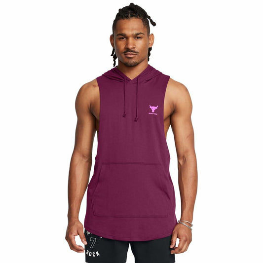 Under Armour Project Rock Payoff Hoodie Purple Vivid Magenta - Size S