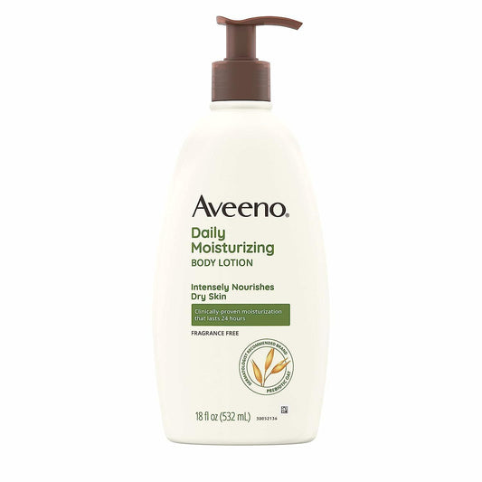 Aveeno Daily Moisturizing Lotion Fragrance-Free with Soothing Oat 18 fl oz