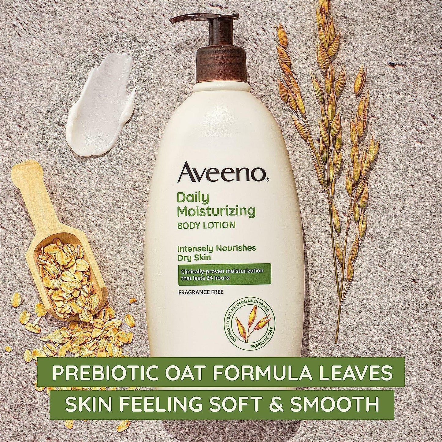 Aveeno Daily Moisturizing Lotion Fragrance-Free with Soothing Oat 18 fl oz