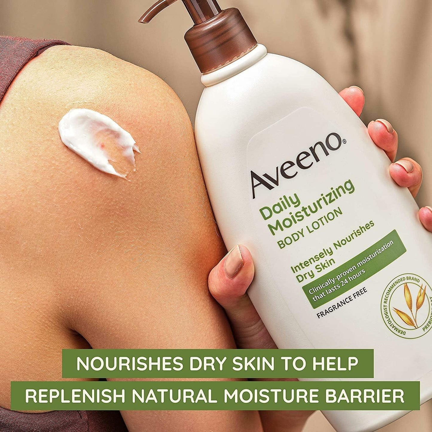 Aveeno Daily Moisturizing Lotion Fragrance-Free with Soothing Oat 18 fl oz