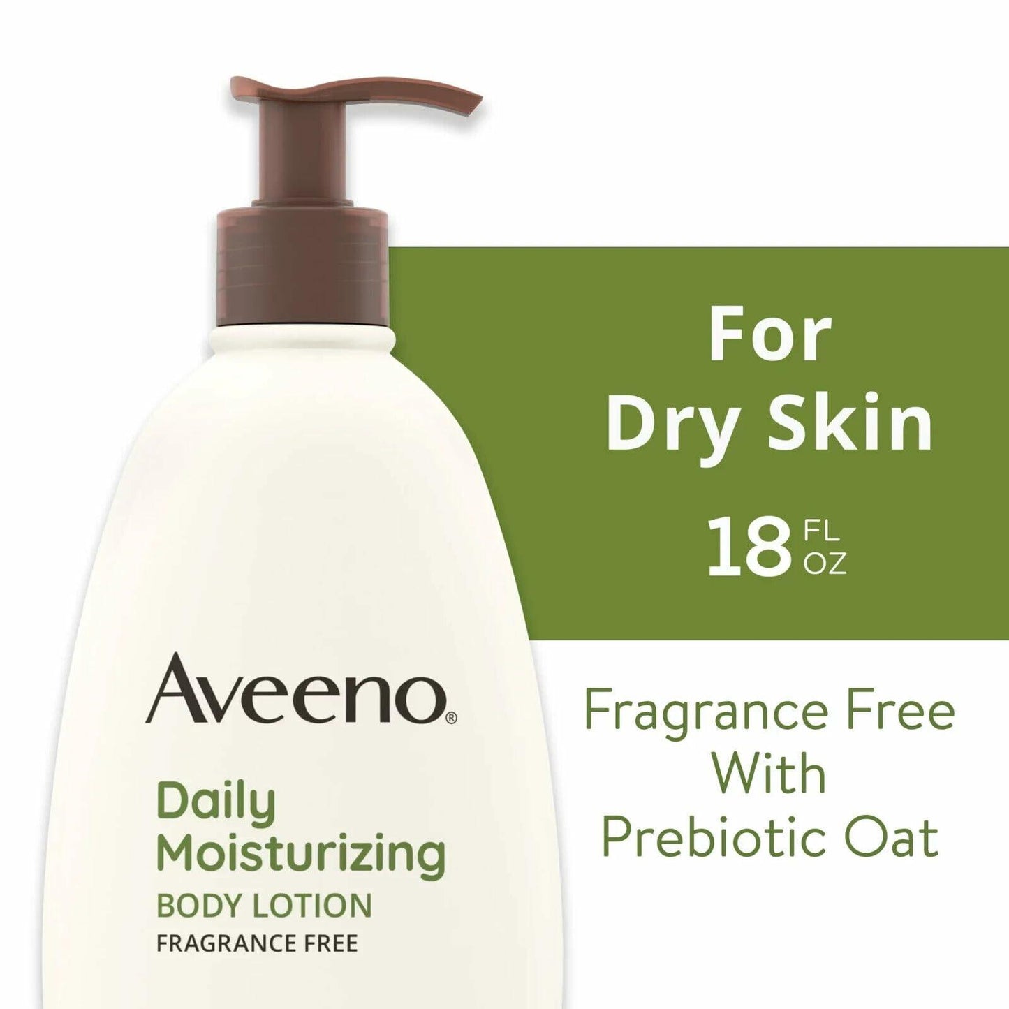 Aveeno Daily Moisturizing Lotion Fragrance-Free with Soothing Oat 18 fl oz
