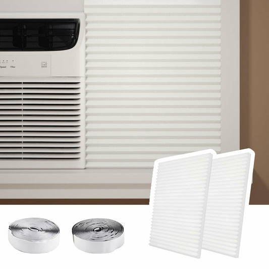 SZKXMJ Window AC Foam Panel 2-Piece Set White Insulated Draft Heat