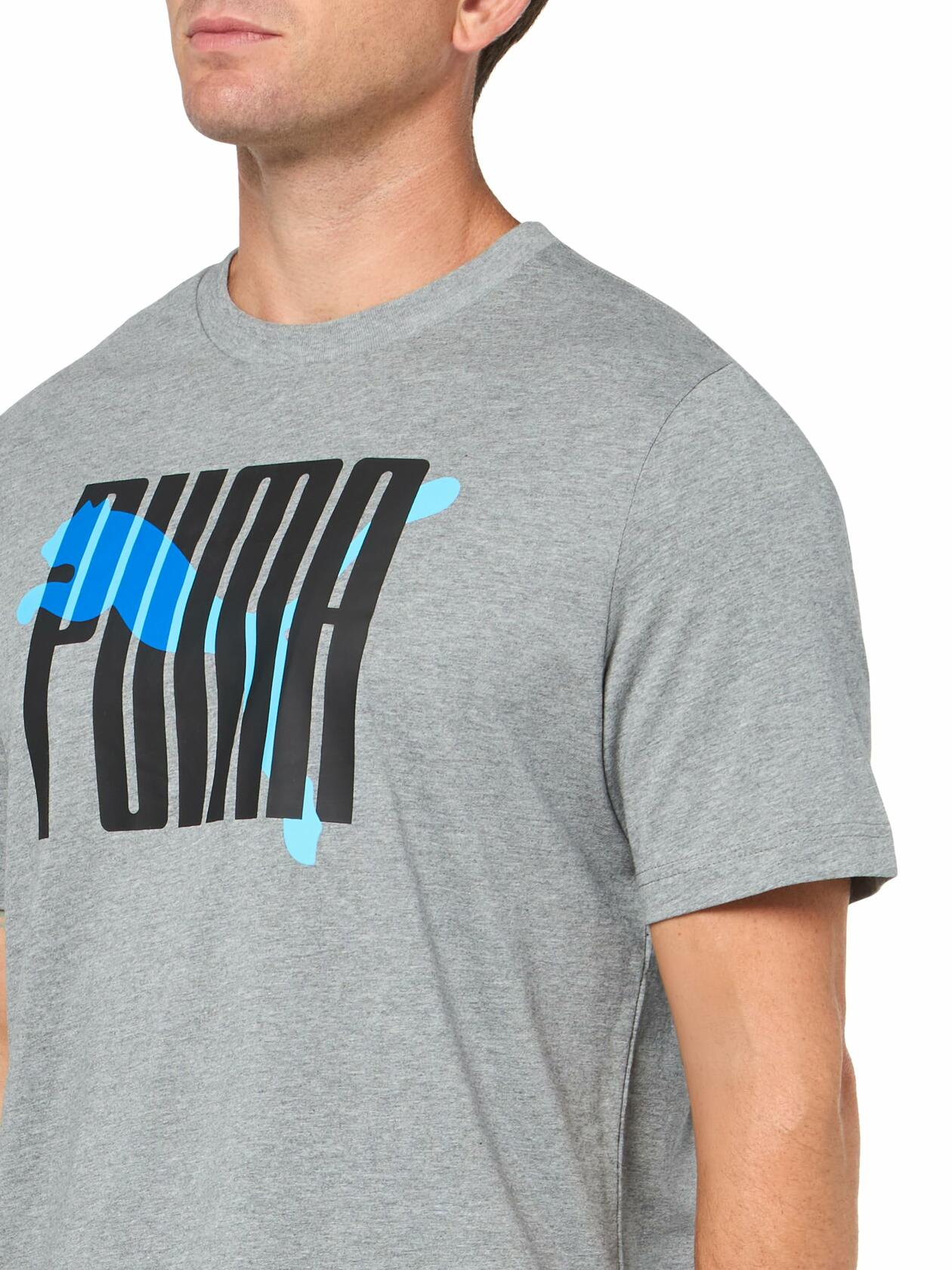 PUMA Men's Interlock T-Shirt Black Casual Tee Size Large