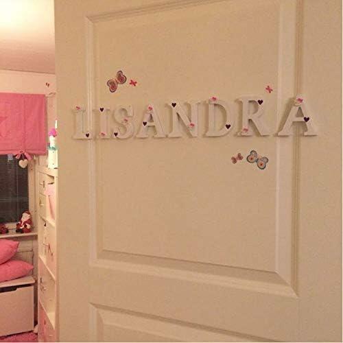 YRONTY 4in White Wooden Letter U Unfinished DIY Crafts Decorative Alphabet