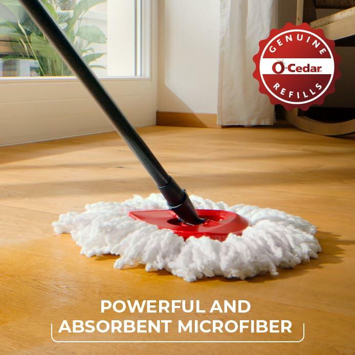 O-Cedar EasyWring Spin Mop Microfiber Refill White Packaging May Vary