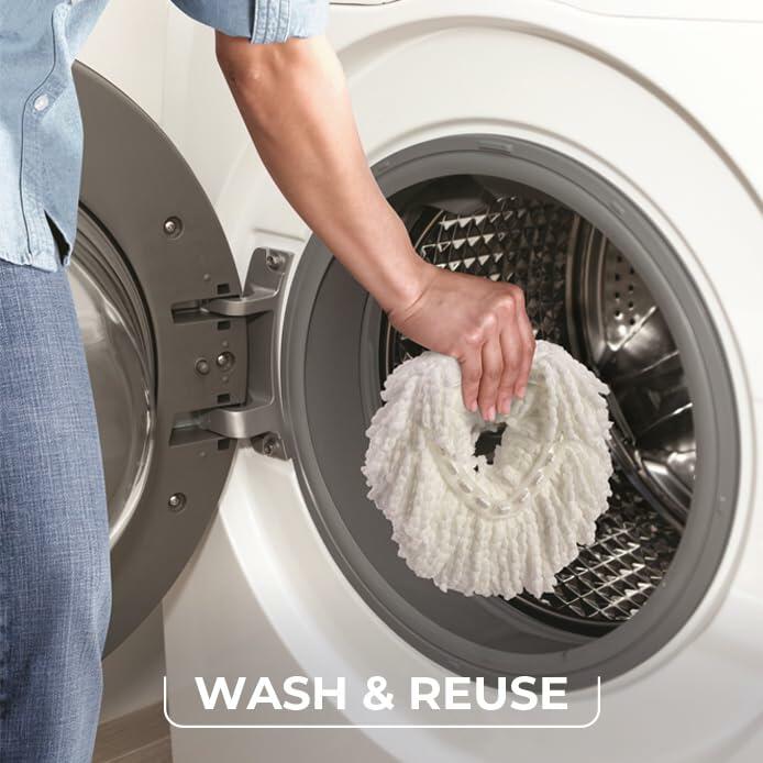 O-Cedar EasyWring Spin Mop Microfiber Refill White Packaging May Vary