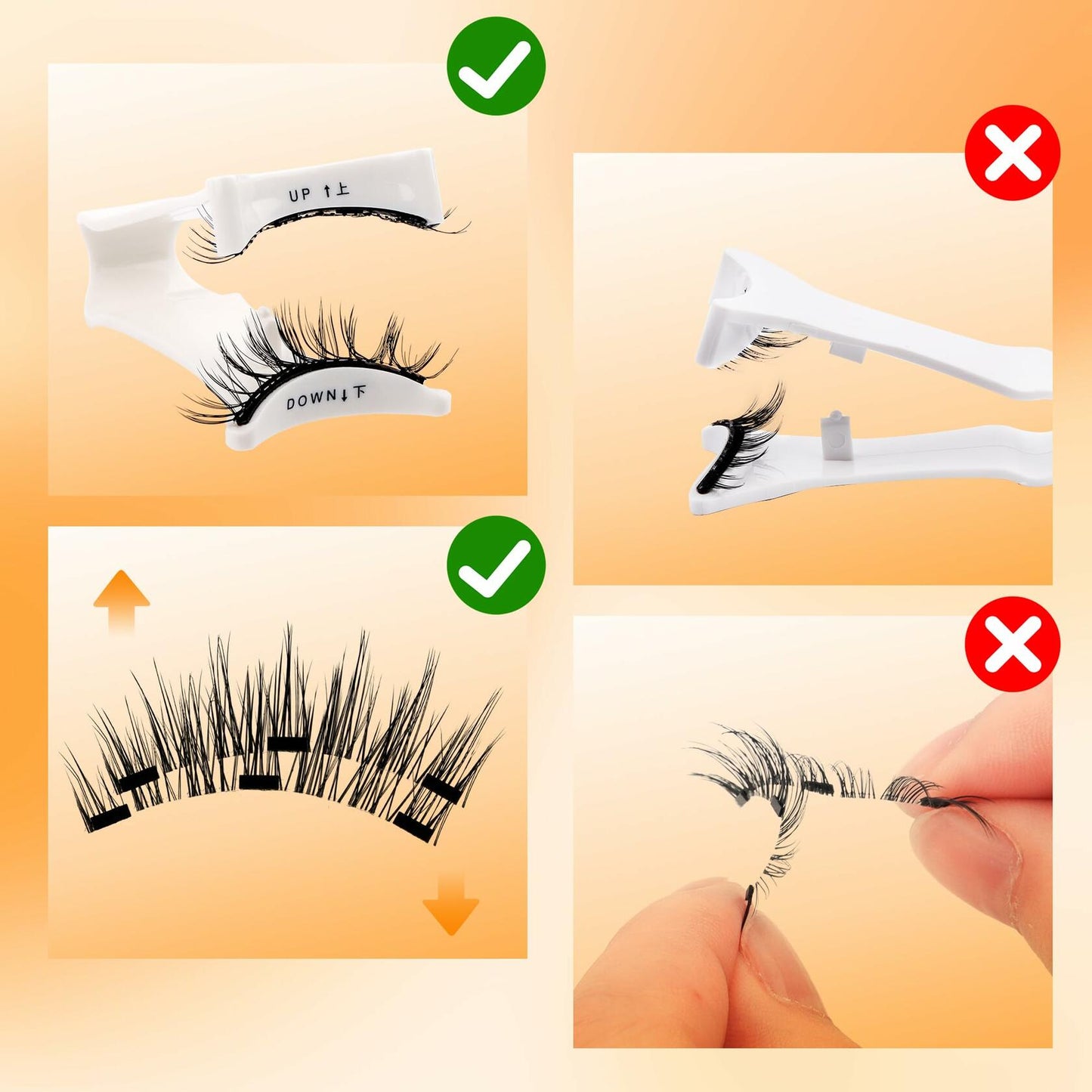 GEMERRY Magnetic Eyelashes Kit Reusable Magnetic Eyelashes with Applicator