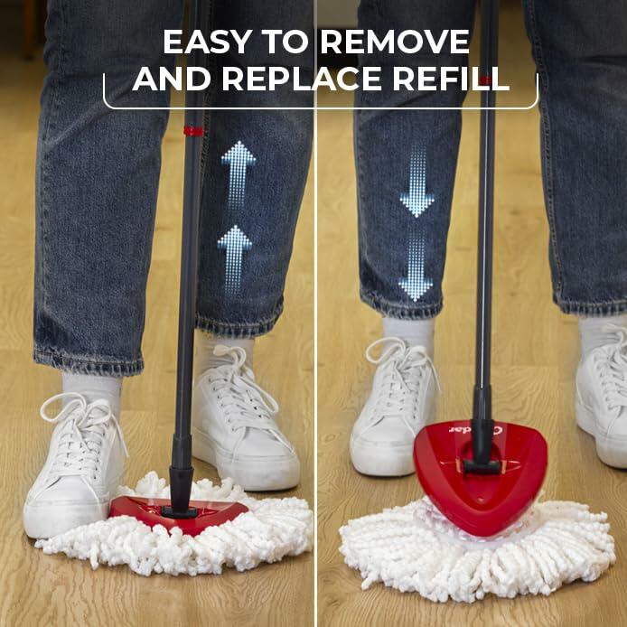 O-Cedar EasyWring Spin Mop Microfiber Refill White Packaging May Vary