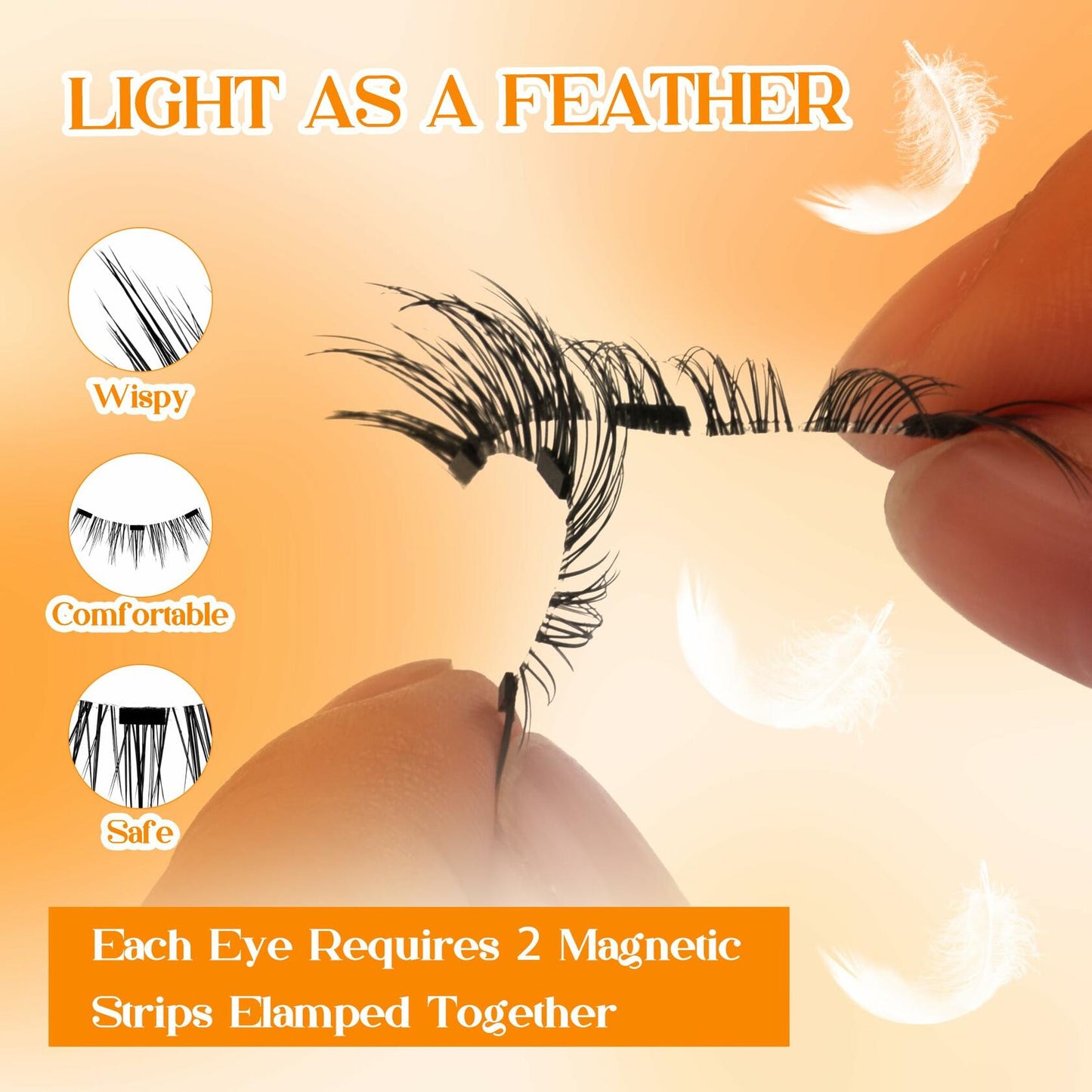 GEMERRY Magnetic Eyelashes Kit Reusable Magnetic Eyelashes with Applicator