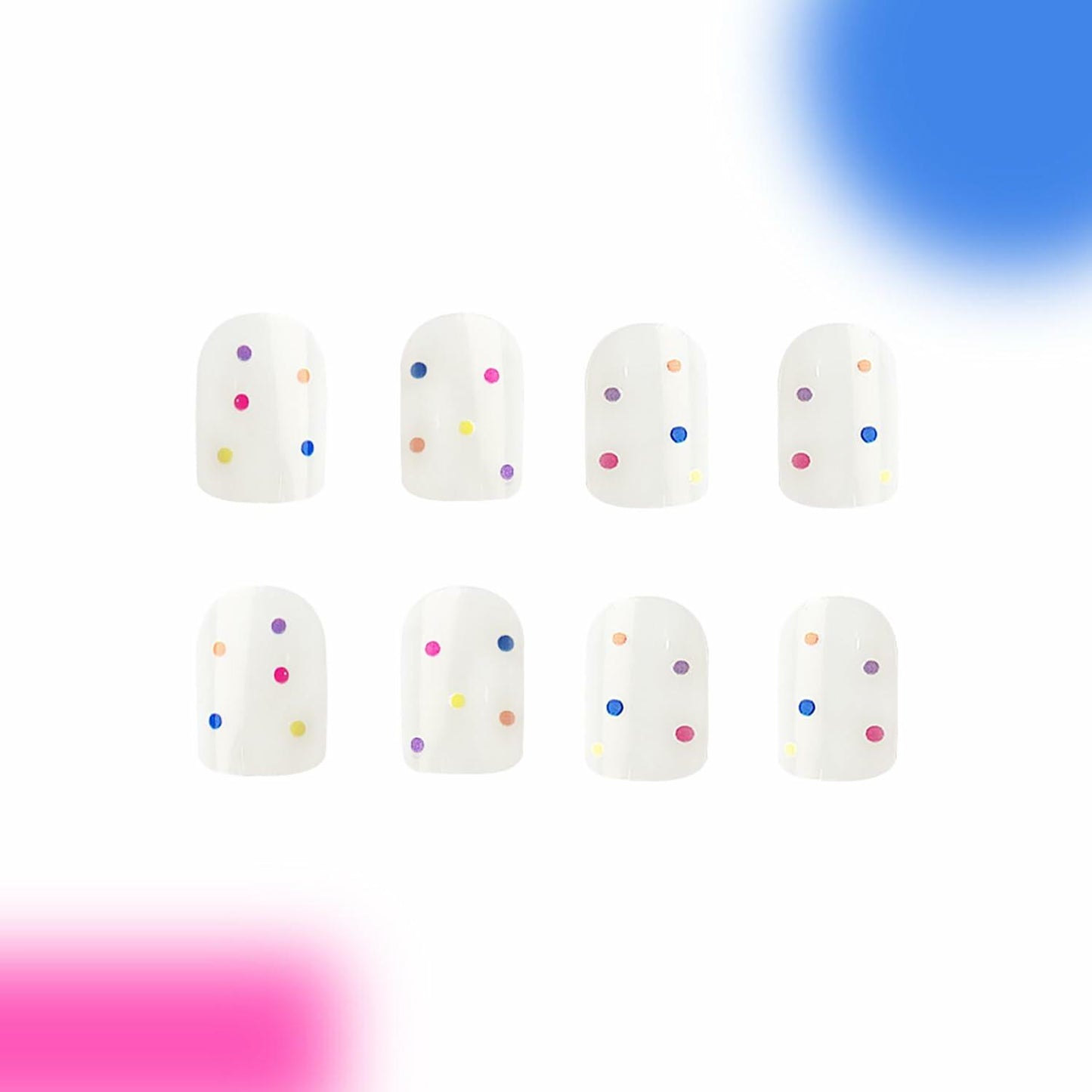 RIICFDD 24 Pcs Extra Short Green Floral Press On Nails Glossy Full Cover