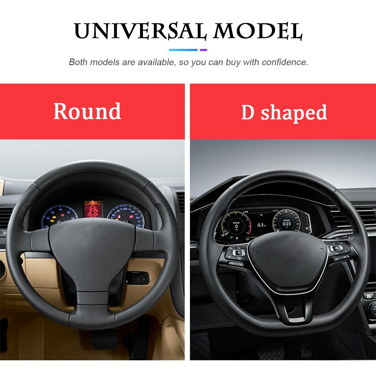 Bling Soft Leather Steering Wheel Cover 15 Inch Red Rhinestones